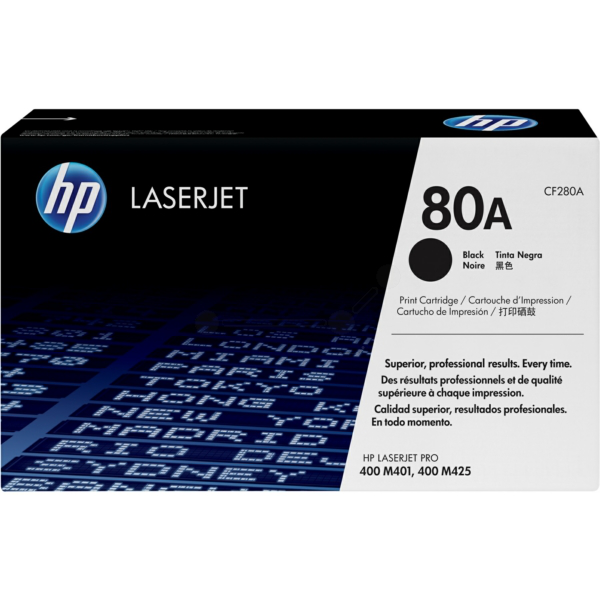 Laserový toner HP 80A (CF280A) black (čierna) - originálny