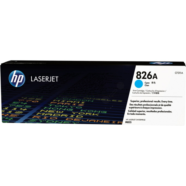 Laserový toner HP 826A (CF311A) cyan (azúrová) - originálny