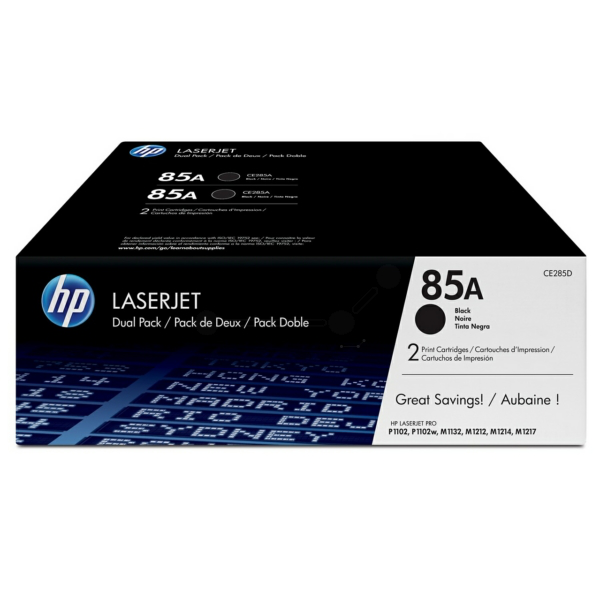Laserový toner HP 85A 2ks (CE285AD) black (čierna) - originálny