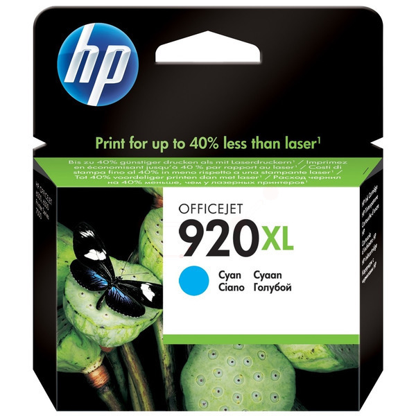 Farba do tlačiarne HP 920XL (CD972AE) cyan (azúrová) - originálna