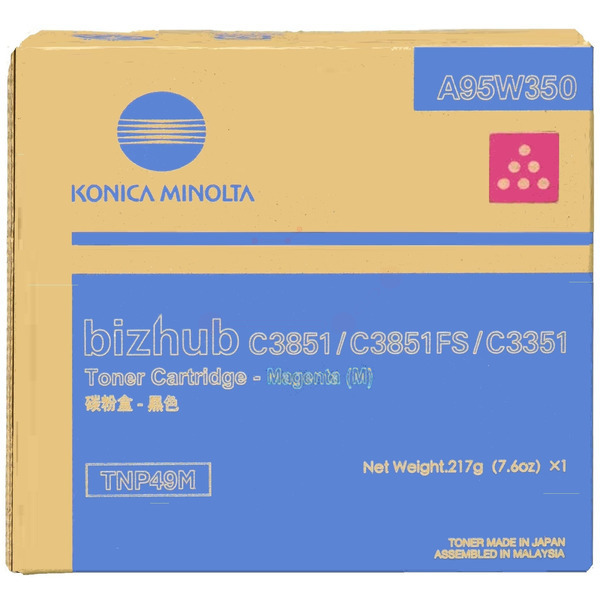 Laserový toner Konica Minolta TNP-49 M (A95W350) magenta (purpurová) - originálny