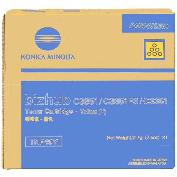 Laserový toner Konica Minolta TNP-49 Y (A95W250) yellow (žltá) - originálny