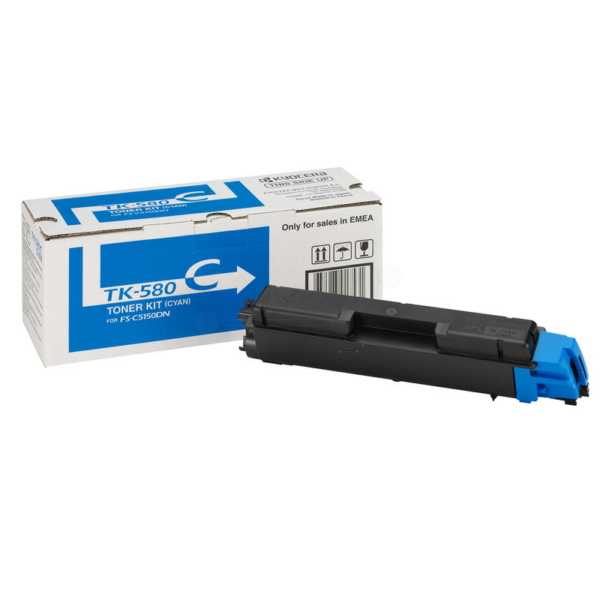 Laserový toner Kyocera TK-580 (1T02KTCNL0) cyan (azúrová) - originálny