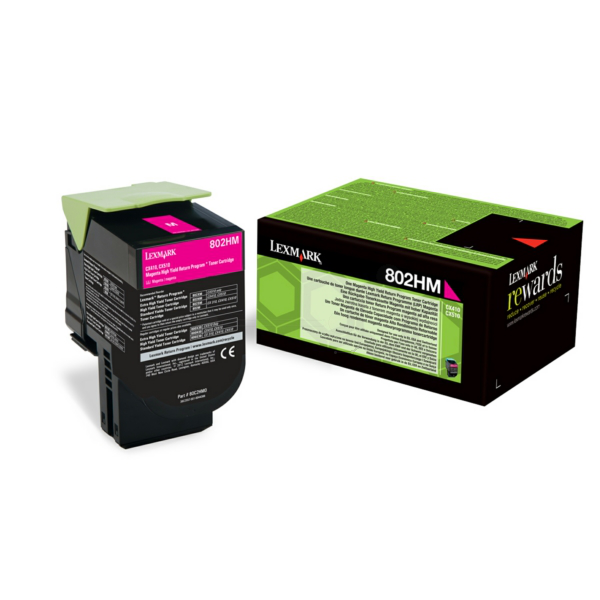 Laserový toner Lexmark 802HM (80C2HM0) magenta (purpurová) - originálny