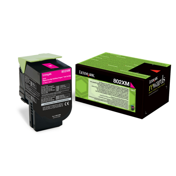 Laserový toner Lexmark 802XM (80C2XM0) magenta (purpurová) - originálny