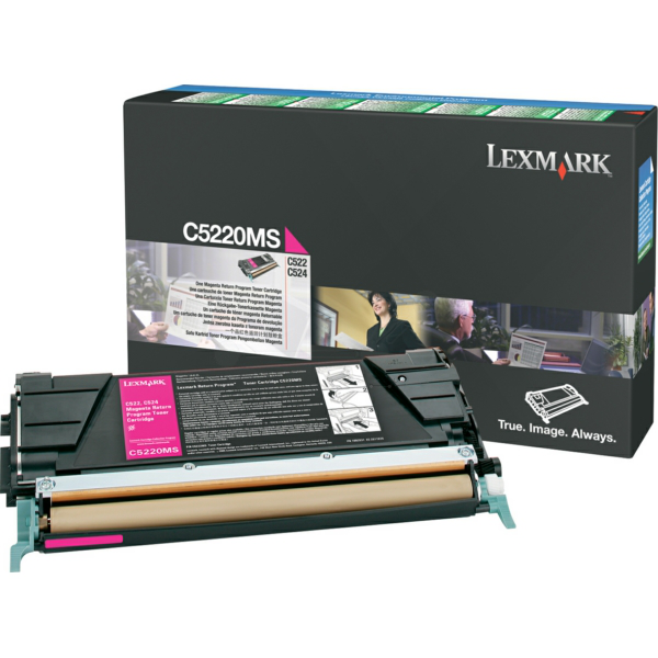 Laserový toner Lexmark C52x/53x (C5220MS) magenta (purpurová) - originálny