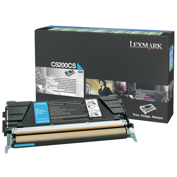 Laserový toner Lexmark C530 (C5200CS) cyan (azúrová) - originálny