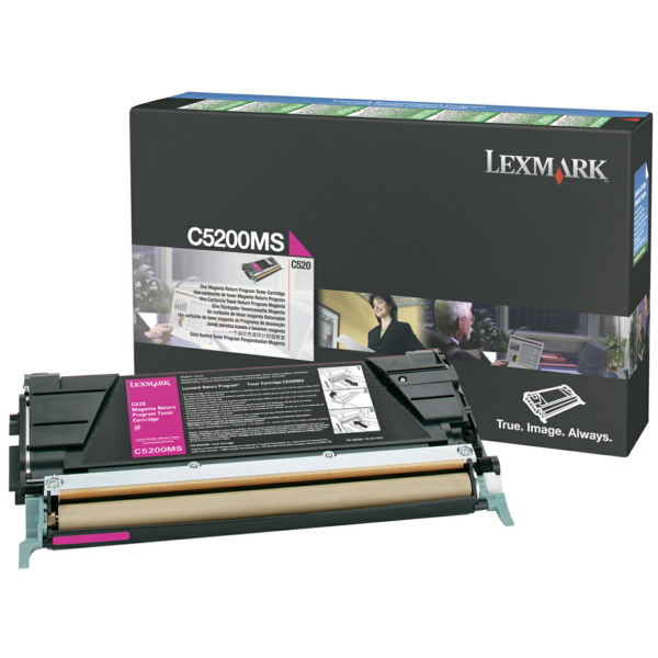 Laserový toner Lexmark C530 (C5200MS) magenta (purpurová) - originálny