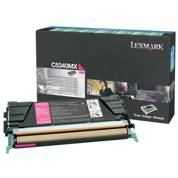 Laserový toner Lexmark C534 (C5340MX) magenta (purpurová) - originálny