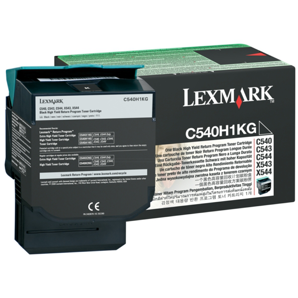 Laserový toner Lexmark C540/X543 (C540H1KG) black (čierna) - originálny