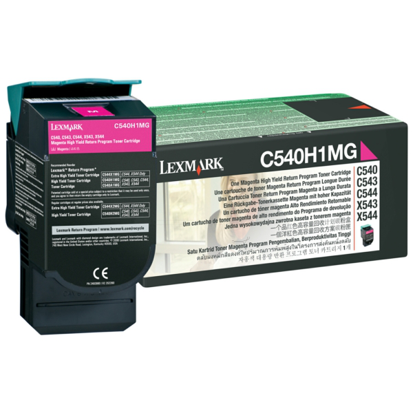 Laserový toner Lexmark C540/X543 (C540H1MG) magenta (purpurová) - originálny