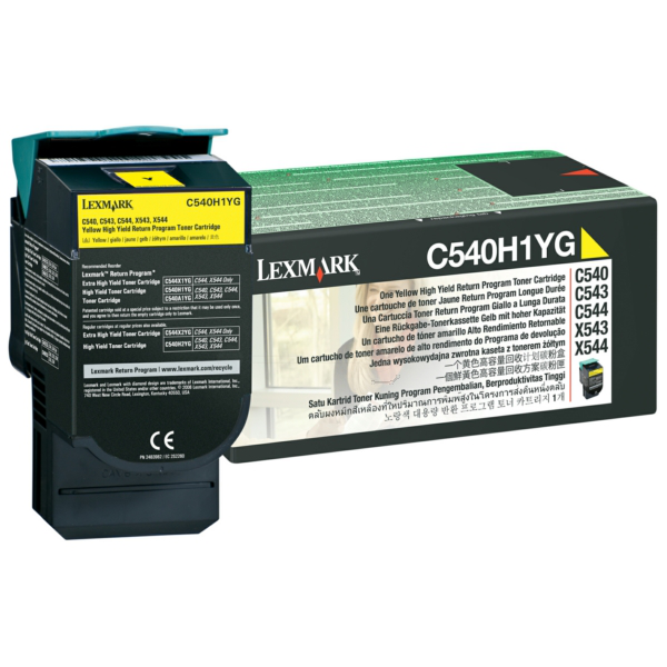 Laserový toner Lexmark C540/X543 (C540H1YG) yellow (žltá) - originálny