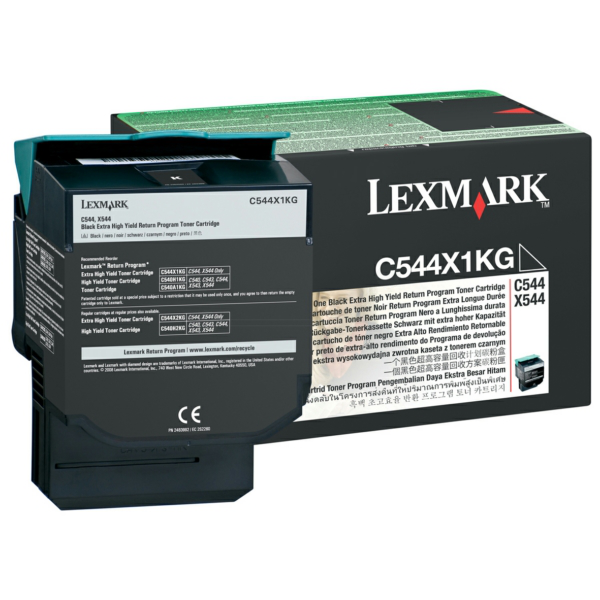 Laserový toner Lexmark C544/X544 (C544X1KG) black (čierna) - originálny