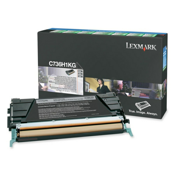 Laserový toner Lexmark C736/X736 (C736H1KG) black (čierna) - originálny