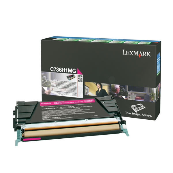 Laserový toner Lexmark C736/X736 (C736H1MG) magenta (purpurová) - originálny
