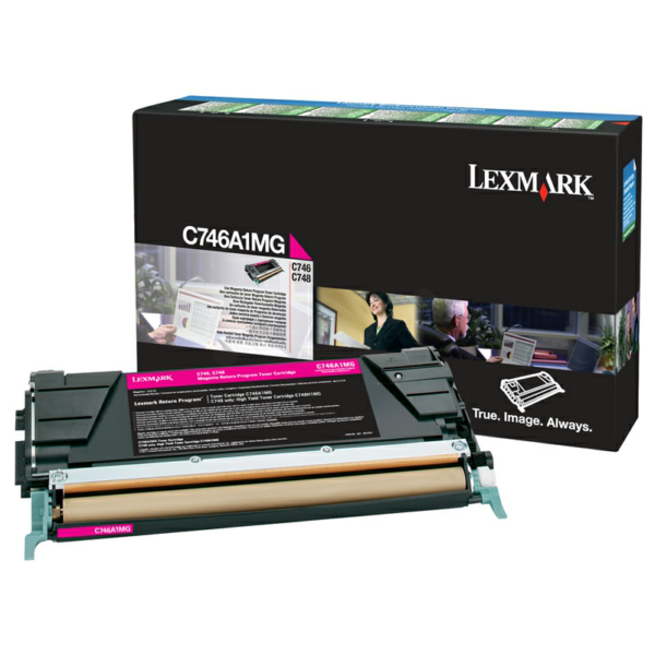 Laserový toner Lexmark C746/748 (C746A1MG) magenta (purpurová) - originálny
