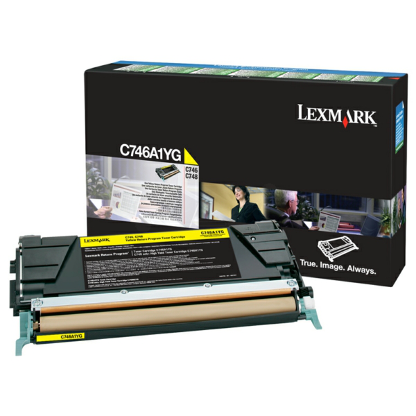 Laserový toner Lexmark C746/748 (C746A1YG) yellow (žltá) - originálny