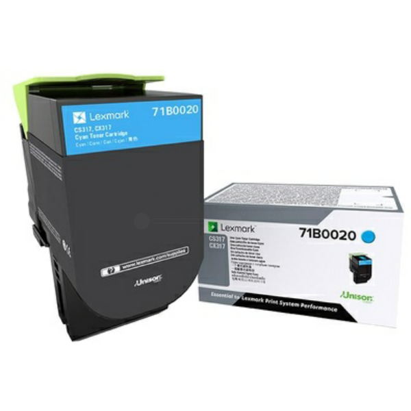 Laserový toner Lexmark CS317/CX317 (71B20C0) cyan (azúrová) - originálny