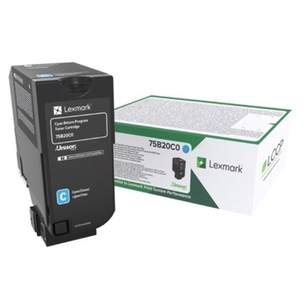 Laserový toner Lexmark CS727/CX727 (75B20C0) cyan (azúrová) - originálny