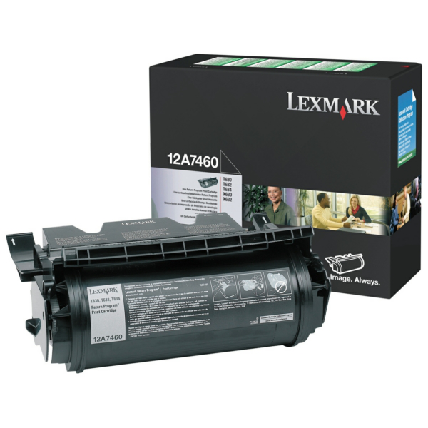 Laserový toner Lexmark T630 (12A7460) black (čierna) - originálny