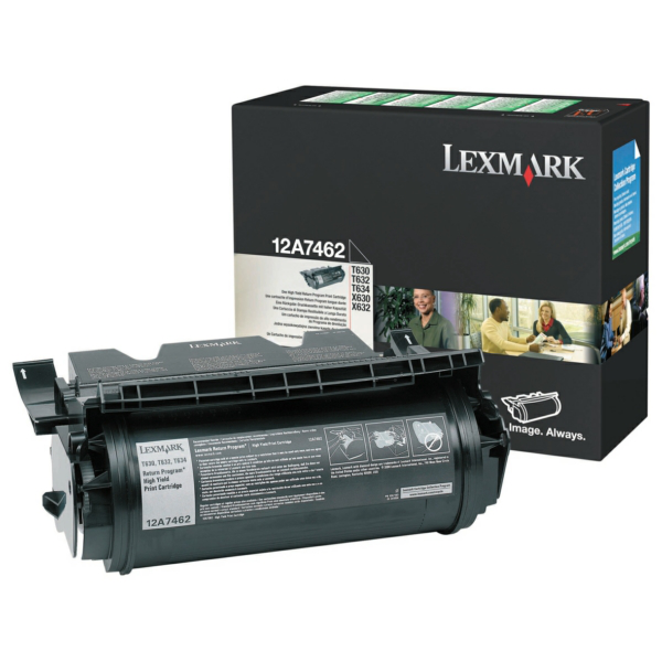 Laserový toner Lexmark T630 (12A7462) black (čierna) - originálny
