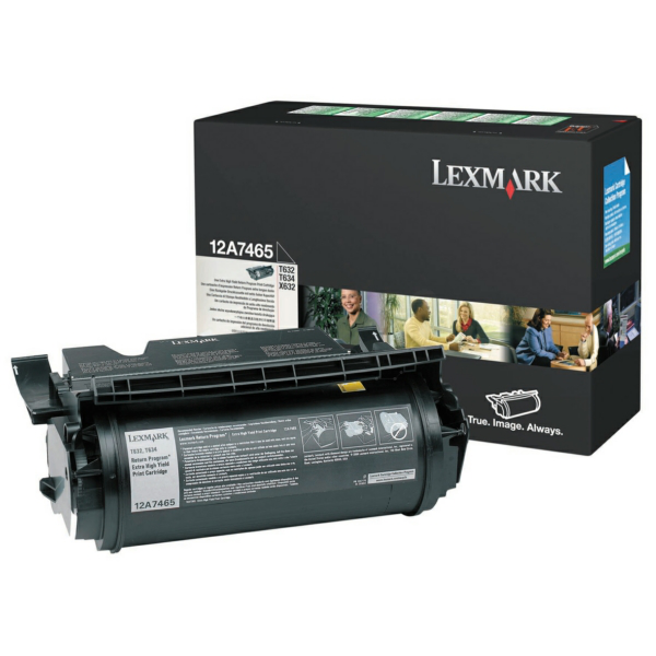 Laserový toner Lexmark T632 (12A7465) black (čierna) - originálny