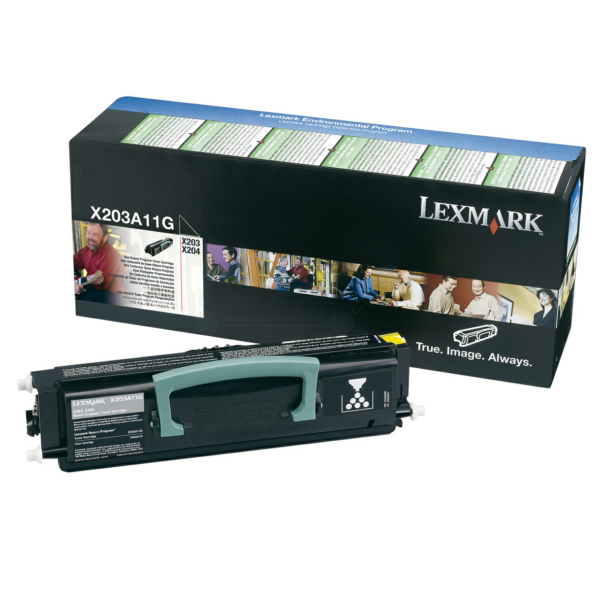 Laserový toner Lexmark X203/204 (X203A11G) black (čierna) - originálny