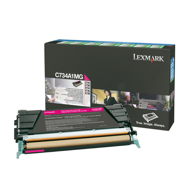 Laserový toner Lexmark X734 (C734A1MG) magenta (purpurová) - originálny