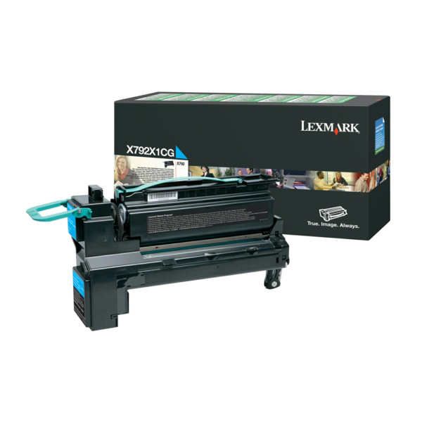 Laserový toner Lexmark X792 (X792X1CG) cyan (azúrová) - originálny