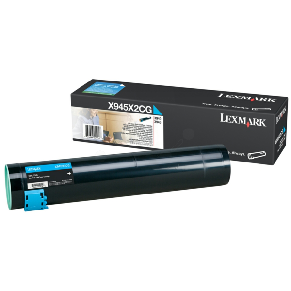 Laserový toner Lexmark X940 (X945X2CG) cyan (azúrová) - originálny