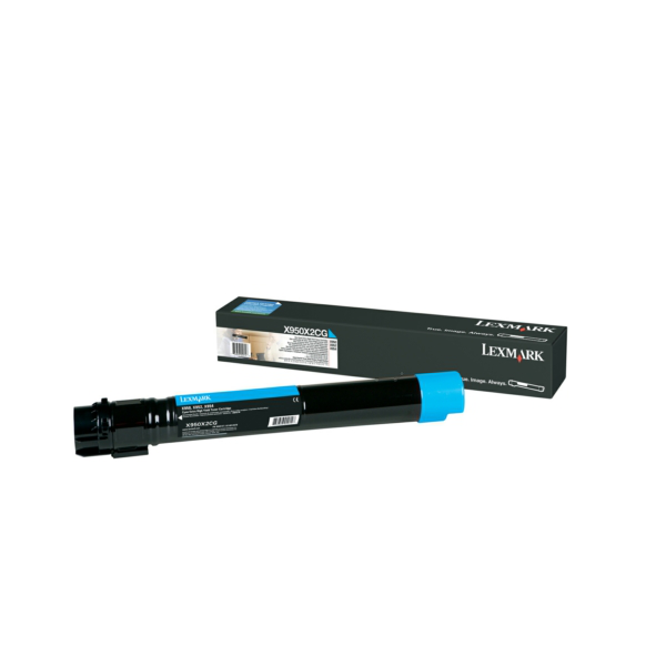Laserový toner Lexmark X950 (X950X2CG) cyan (azúrová) - originálny
