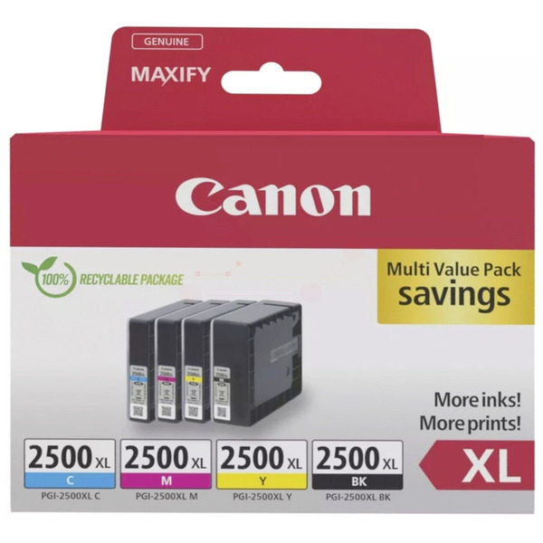 Farba do tlačiarne Canon PGI-2500 XL (9254B010) C/M/Y/K (čierna + farebná) - originálna