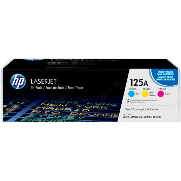 Laserový toner HP 125A (CF373AM) C/M/Y (farebná) - originálny