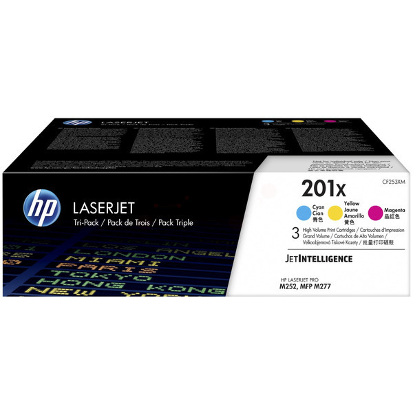 Laserový toner HP 201X (CF253XM) C/M/Y (farebná) - originálny