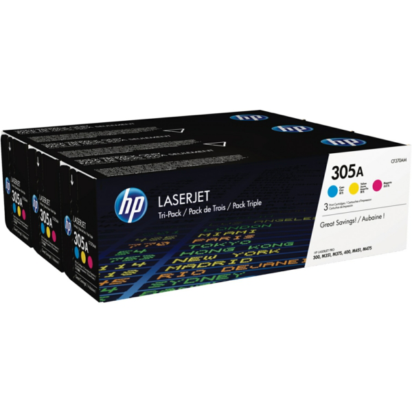 Laserový toner HP 305A (CF370AM) C/M/Y (farebná) - originálny