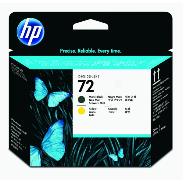 Tlačová hlava HP 72 (C9384A) Y/MBK - originálna
