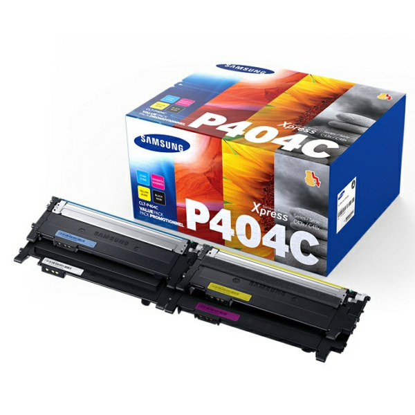 Laserový toner Samsung CLT-P404C (SU365A) C/M/Y/K (čierna + farebná) - originálny