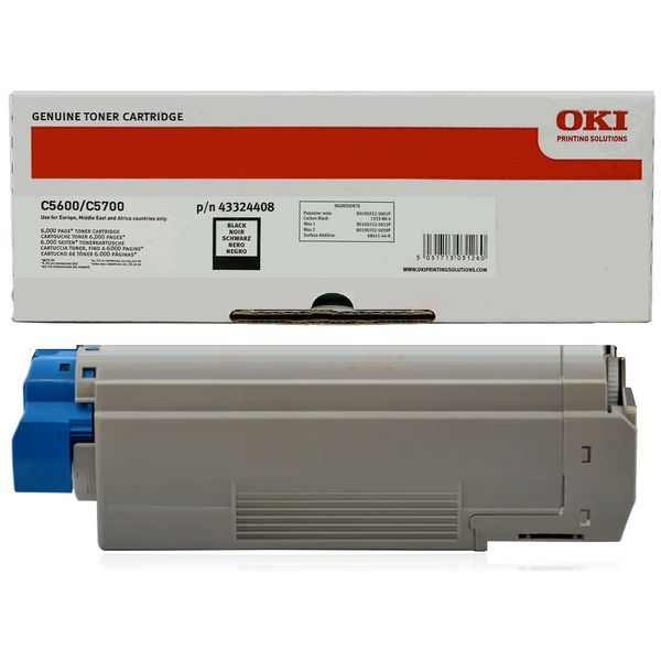 Laserový toner OKI C5600/5700 (43324408) black (čierna) - originálny