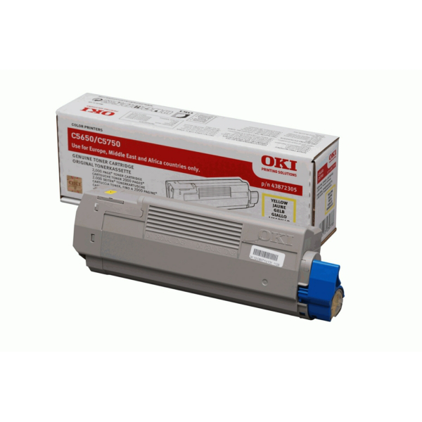Laserový toner OKI C5650/5750 (43872305) yellow (žltá) - originálny