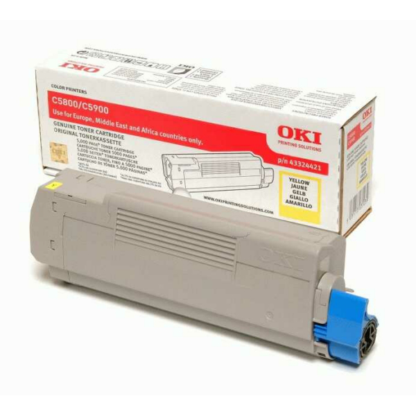 Laserový toner OKI C5800/5550 (43324421) yellow (žltá) - originálny