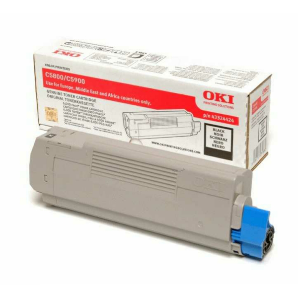 Laserový toner OKI C5800/5550 (43324424) black (čierna) - originálny