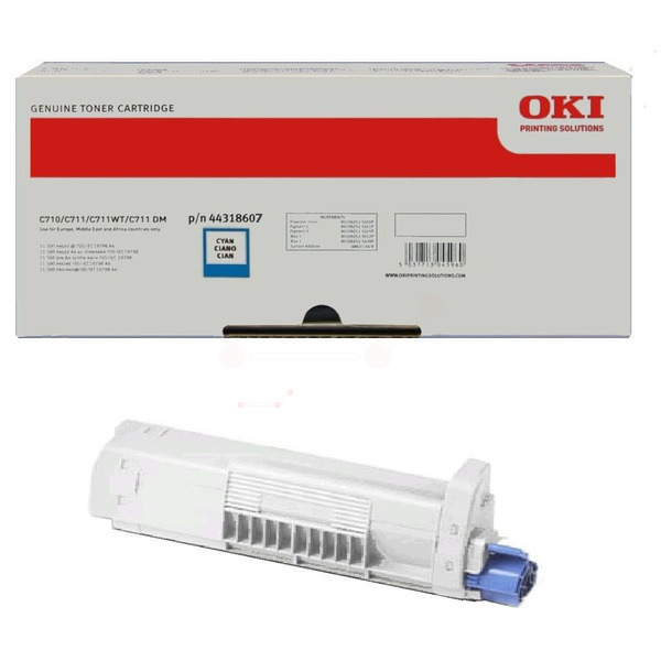 Laserový toner OKI C710/C711WT (44318607) cyan (azúrová) - originálny