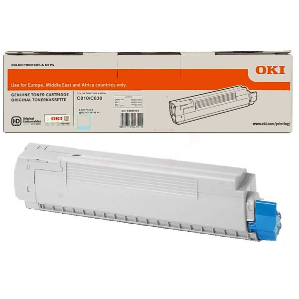 Laserový toner OKI C810/830 (44059107) cyan (azúrová) - originálny