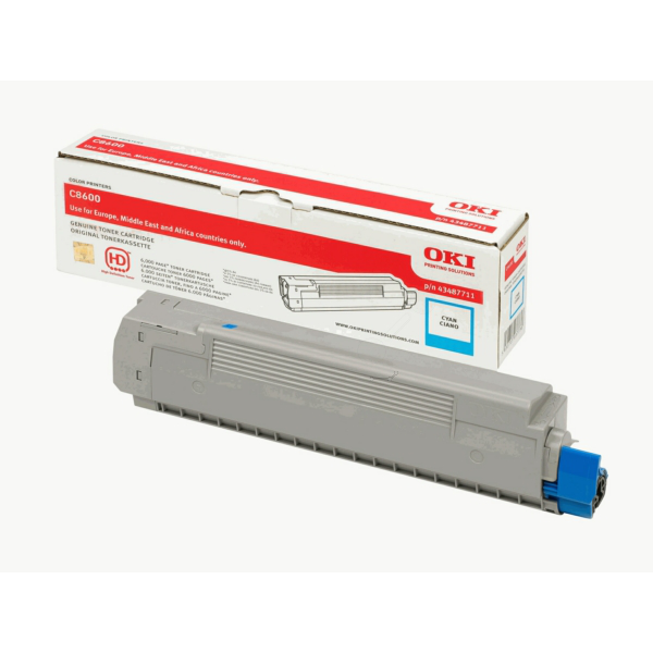 Laserový toner OKI C8600/8800 (43487711) cyan (azúrová) - originálny