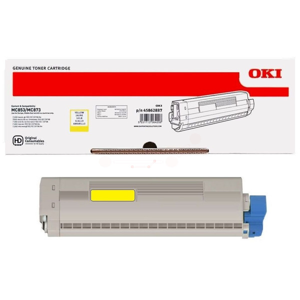 Laserový toner OKI MC853/MC873 (45862837) yellow (žltá) - originálny