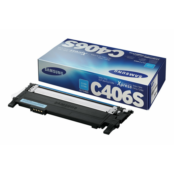 Laserový toner Samsung CLT-C406S (ST984A) cyan (azúrová) - originálny