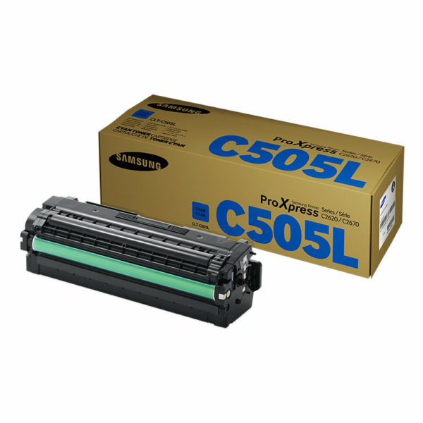 Laserový toner Samsung CLT-C505L (SU035A) cyan (azúrová) - originálny